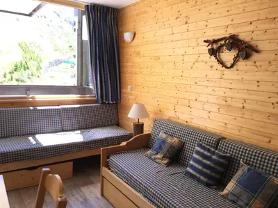 Coin salon dans l'établissement Studio Tignes Le Lavachet