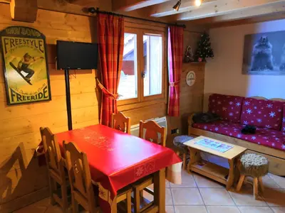 Coin salon dans l'établissement Le Refuge des Marmottes
