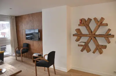 Télévision ou salle de divertissement dans l'établissement Les Cîmes - Cosy apartment