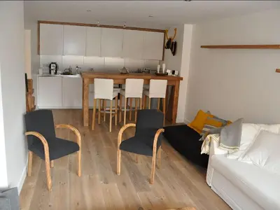 Coin salon dans l'établissement Les Cîmes - Cosy apartment