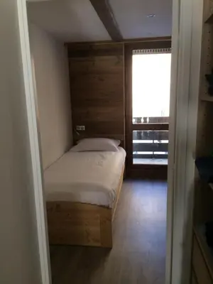 Un ou plusieurs lits dans un hébergement de l'établissement Appartement vue 180° sur massif