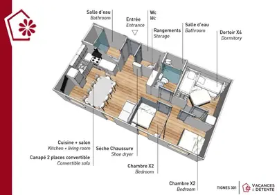 Plan de l'établissement Tignes 301