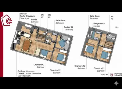 Plan de l'établissement 304 Luxury Apartment for 14 Balconies Parking Wifi