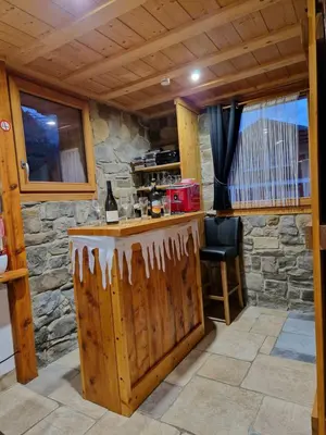Cuisine ou kitchenette dans l'établissement Chalet Monte Bianco