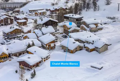 L'établissement Chalet Monte Bianco en hiver