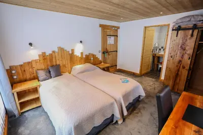 Un ou plusieurs lits dans un hébergement de l'établissement Chalet Monte Bianco