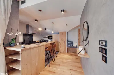 Cuisine ou kitchenette dans l'établissement Hôtel Avancher
