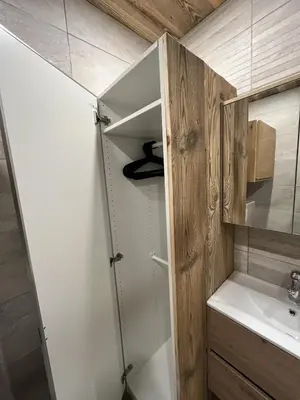 Salle de bains dans l'établissement Les Clarines