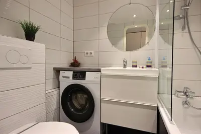 Salle de bains dans l'établissement ARC 1800 Pierra Menta