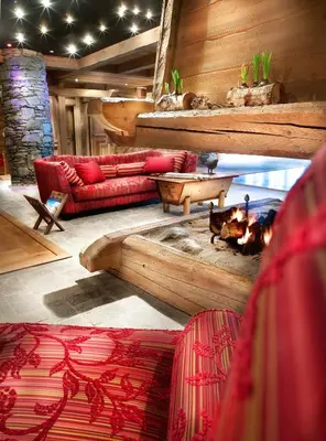 Coin salon dans l'établissement CGH Résidences & Spas Les Fermes de Ste Foy