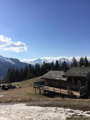 Paysage naturel près de le chalet