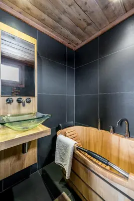 Cuisine ou kitchenette dans l'établissement Agate