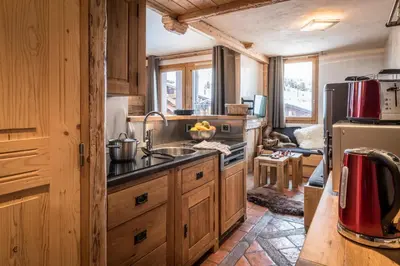 Cuisine ou kitchenette dans l'établissement Agate