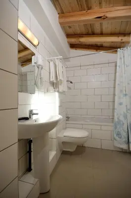 Salle de bains dans l'établissement Chalet Hotel La Tarine