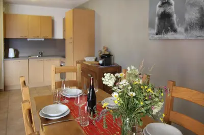 Cuisine ou kitchenette dans l'établissement Time to Ski - Aramis