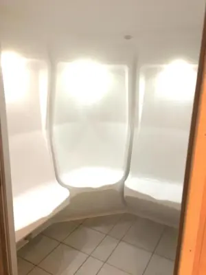 Salle de bains dans l'établissement Arc1950 Auberge Jérôme