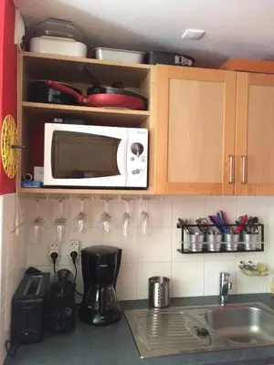 Cuisine ou kitchenette dans l'établissement Duplex skis aux pieds Belle Plagne