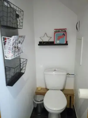 Salle de bains dans l'établissement Duplex skis aux pieds Belle Plagne