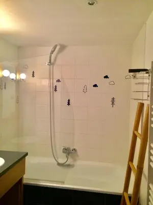 Salle de bains dans l'établissement Duplex skis aux pieds Belle Plagne