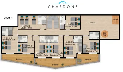 Plan de l'établissement Chalet Coeur des Brévières by Chalet Chardons