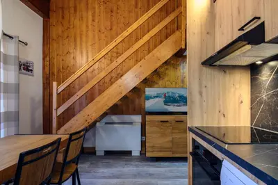 Cuisine ou kitchenette dans l'établissement Alpes Roc