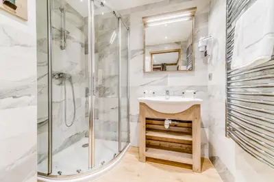 Salle de bains dans l'établissement Residence Cap Neige