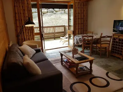 Coin salon dans l'établissement Courchevel N 5
