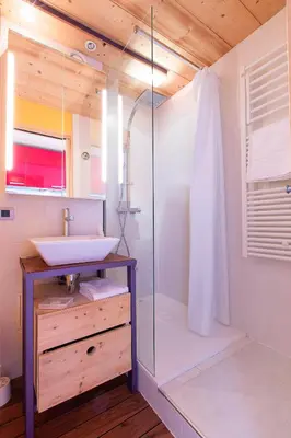 Salle de bains dans l'établissement Tignes - Studio au pied des pistes