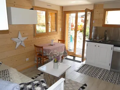 Cuisine ou kitchenette dans l'établissement La Coulée Douce