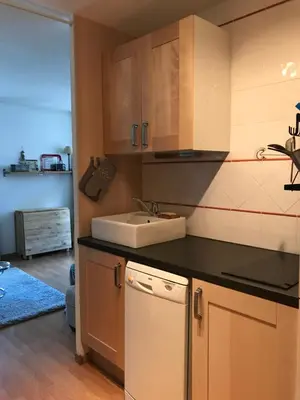 Cuisine ou kitchenette dans l'établissement MyHome - Plein Soleil 47 - Studio cabine 4 pax skis aux pieds Val Claret