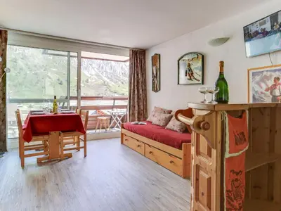 Coin salon dans l'établissement Studio Palafour - Le Lac-2 by Interhome