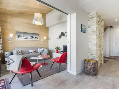 Coin salon dans l'établissement Apartment Les Hauts du Val Claret - Val Claret-21 by Interhome