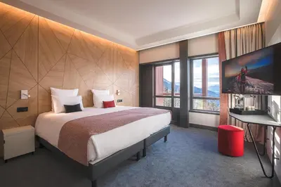 Un ou plusieurs lits dans un hébergement de l'établissement Altezza - Arc 1800 Hotel & Spa - ex Mercure