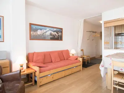 Coin salon dans l'établissement 3 pièces à Tignes, au pied des pistes, 8 pers. - FR-1-449-59