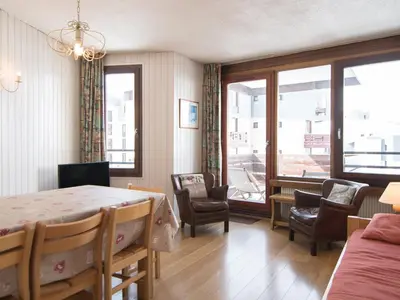 Coin salon dans l'établissement 3 pièces à Tignes, au pied des pistes, 8 pers. - FR-1-449-59