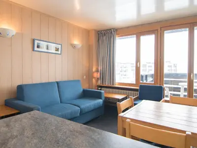 Coin salon dans l'établissement Studio sud-ouest, ski aux pieds, wifi inclus - FR-1-449-131