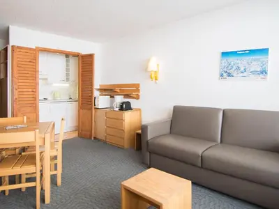 Cuisine ou kitchenette dans l'établissement Studio Sud-Ouest à 500m des pistes avec Wi-Fi, 4 couchages - FR-1-449-138