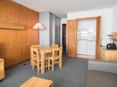 Cuisine ou kitchenette dans l'établissement Studio Sud-Ouest à 500m des pistes avec Wi-Fi, 4 couchages - FR-1-449-138