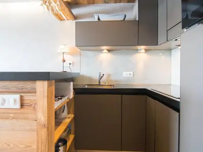 Cuisine ou kitchenette dans l'établissement Studio Luxe 30m², au pied des pistes, Val-Claret Tignes - FR-1-449-149