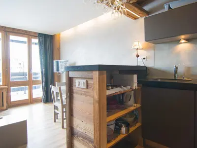 Cuisine ou kitchenette dans l'établissement Studio Luxe 30m², au pied des pistes, Val-Claret Tignes - FR-1-449-149