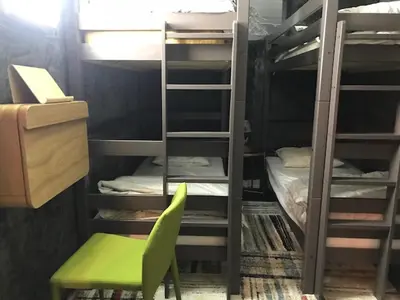 Un ou plusieurs lits superposés dans un hébergement de l'établissement Confort 2 pièces Sud, Wifi, au pied des pistes - FR-1-449-13