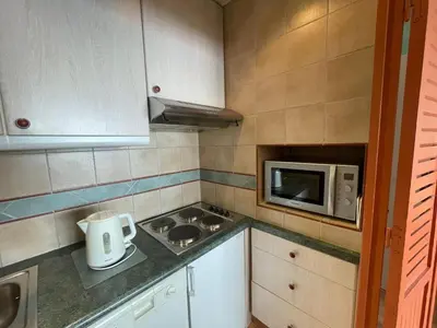 Cuisine ou kitchenette dans l'établissement Studio cosy sud-ouest à 500m des pistes avec Wifi, balcon - FR-1-449-16