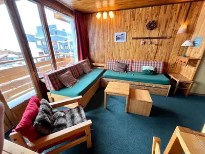Coin salon dans l'établissement Studio sud/ouest, ski aux pieds, 30m², 4 couchages - FR-1-449-34