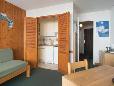 Cuisine ou kitchenette dans l'établissement Appartement 2 pièces sud/ouest avec Wifi, proche pistes - FR-1-449-157
