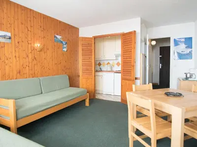 Cuisine ou kitchenette dans l'établissement Appartement 2 pièces sud/ouest avec Wifi, proche pistes - FR-1-449-157