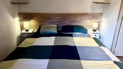 Un ou plusieurs lits dans un hébergement de l'établissement Aux portes du parc national de la Vanoise Appartement Termignon Val Cenis avec Wifi