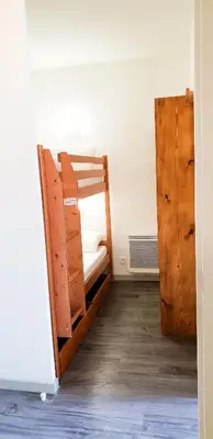 Un ou plusieurs lits dans un hébergement de l'établissement Aux portes du parc national de la Vanoise Appartement Termignon Val Cenis avec Wifi