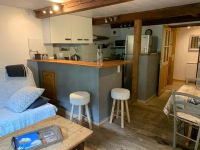 Cuisine ou kitchenette dans l'établissement La Combe de Moulin