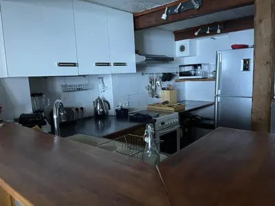 Cuisine ou kitchenette dans l'établissement La Combe de Moulin