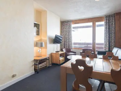 Télévision ou salle de divertissement dans l'établissement 3 pièces au pied des pistes à Tignes, 6-8 pers, balcon sud - FR-1-449-6